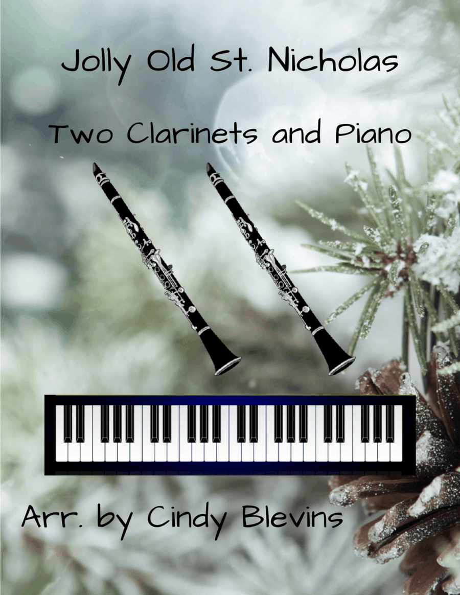 Jolly Old Saint Nicholas, for Two Clarinets and Piano Clarinet Duet scores gallery preview page 1