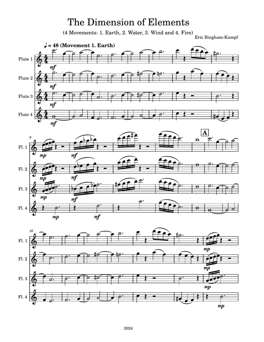 The Dimension of Elements Woodwind Quartet scores gallery preview page 1