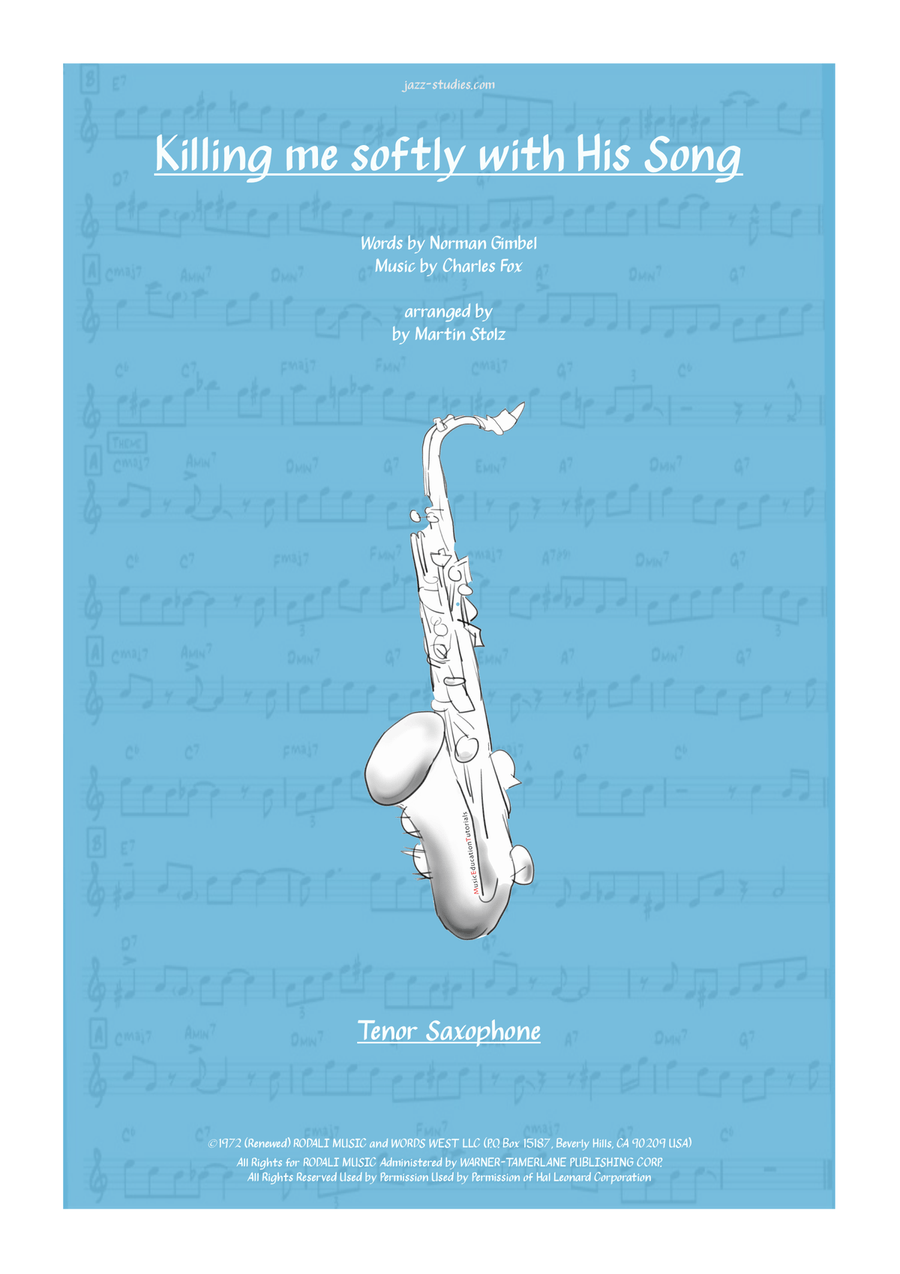 Killing Me Softly With His Song Tenor Saxophone scores gallery preview page 1