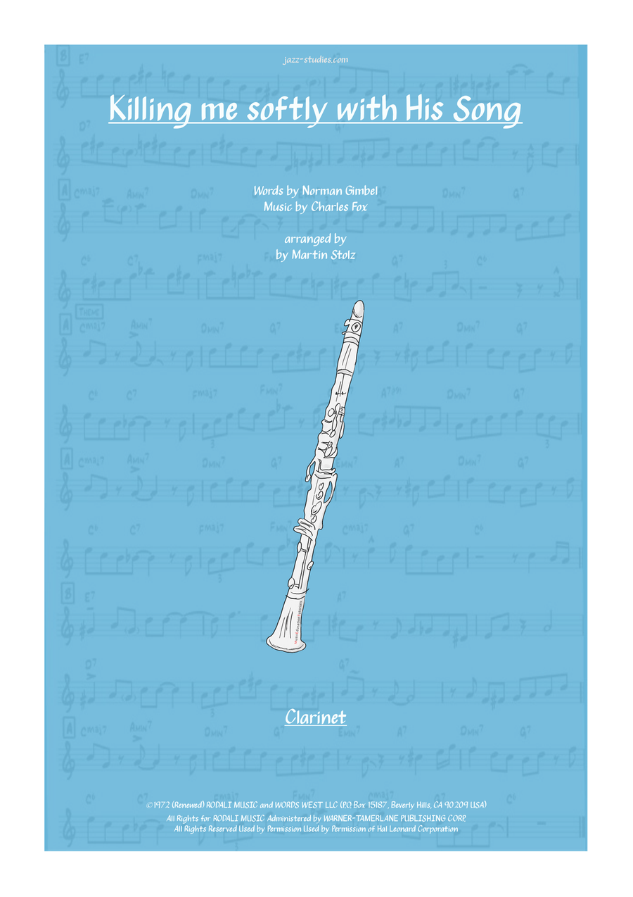 Killing Me Softly With His Song B-Flat Clarinet scores gallery preview page 1