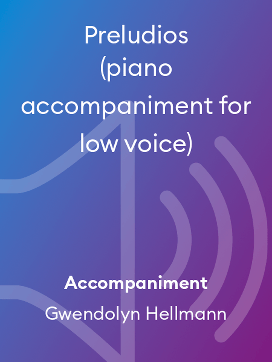 Preludios (piano accompaniment for low voice) Low Voice scores gallery preview page 1