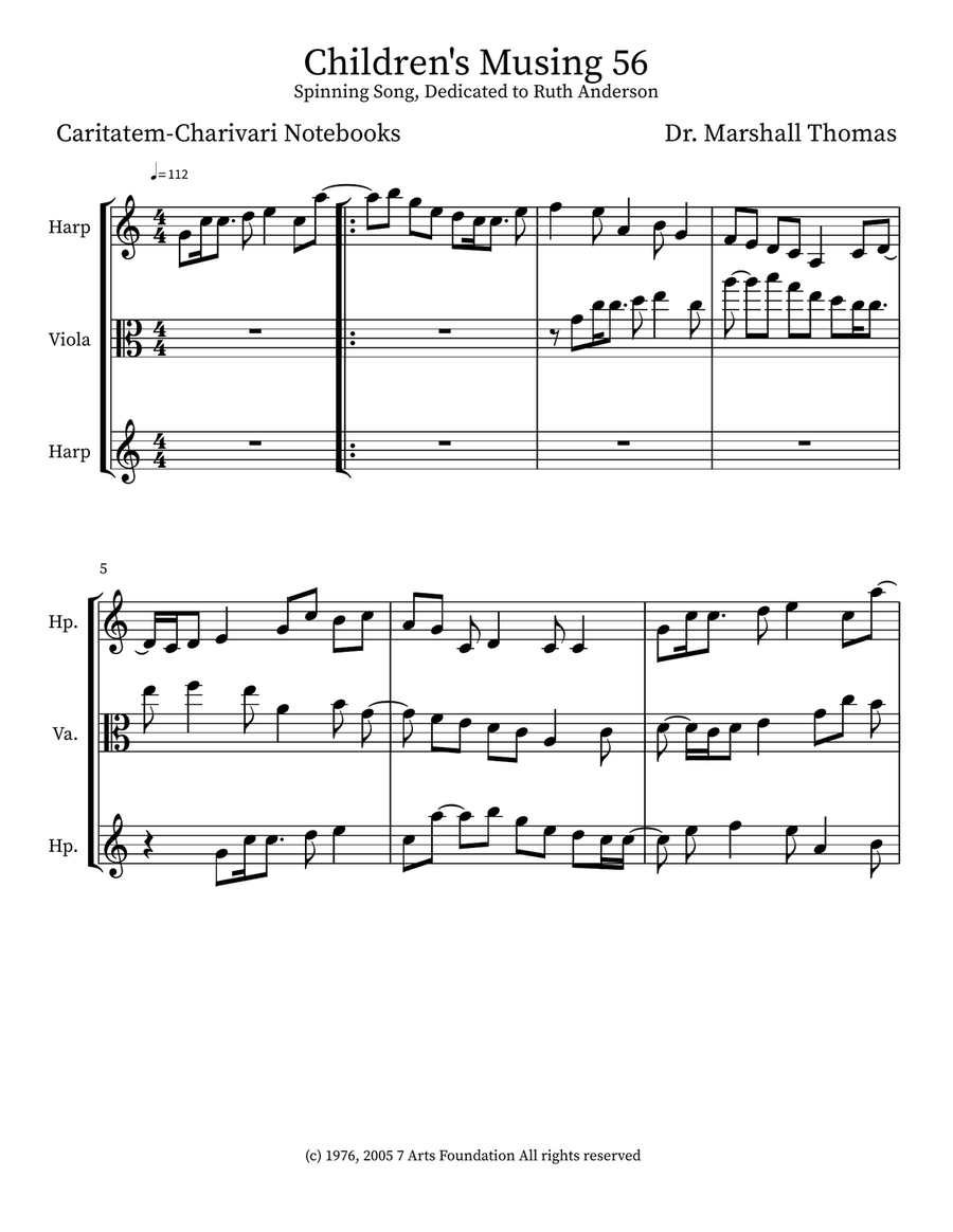 Children's Musing 56 Children's Musing 56 Small Ensemble scores gallery preview page 1