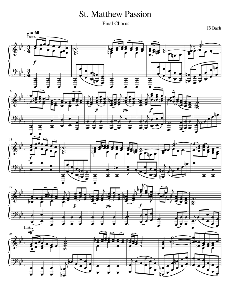 St Matthew Passion St Matthew Passion A Cappella scores gallery preview page 1
