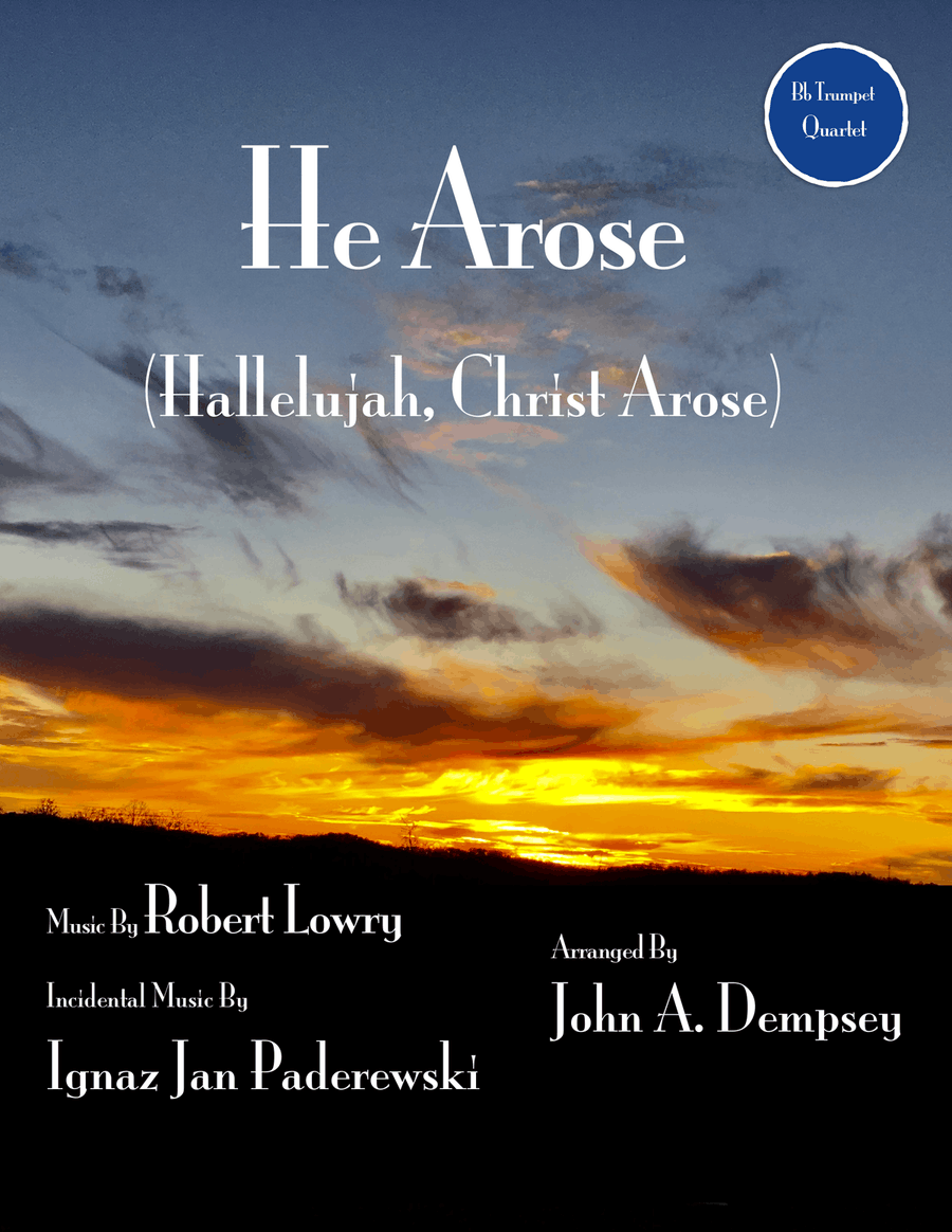 He Arose (Trumpet Quartet) Brass Quartet scores gallery preview page 1