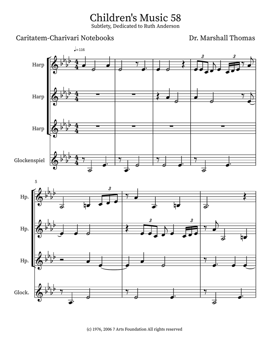 Children's Music 58 Children's Music 58 Small Ensemble scores gallery preview page 1