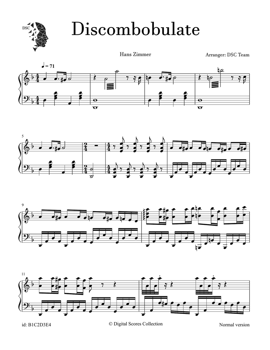 Driving / Discombobulate / Zoosters Breakout Piano Solo scores gallery preview page 1
