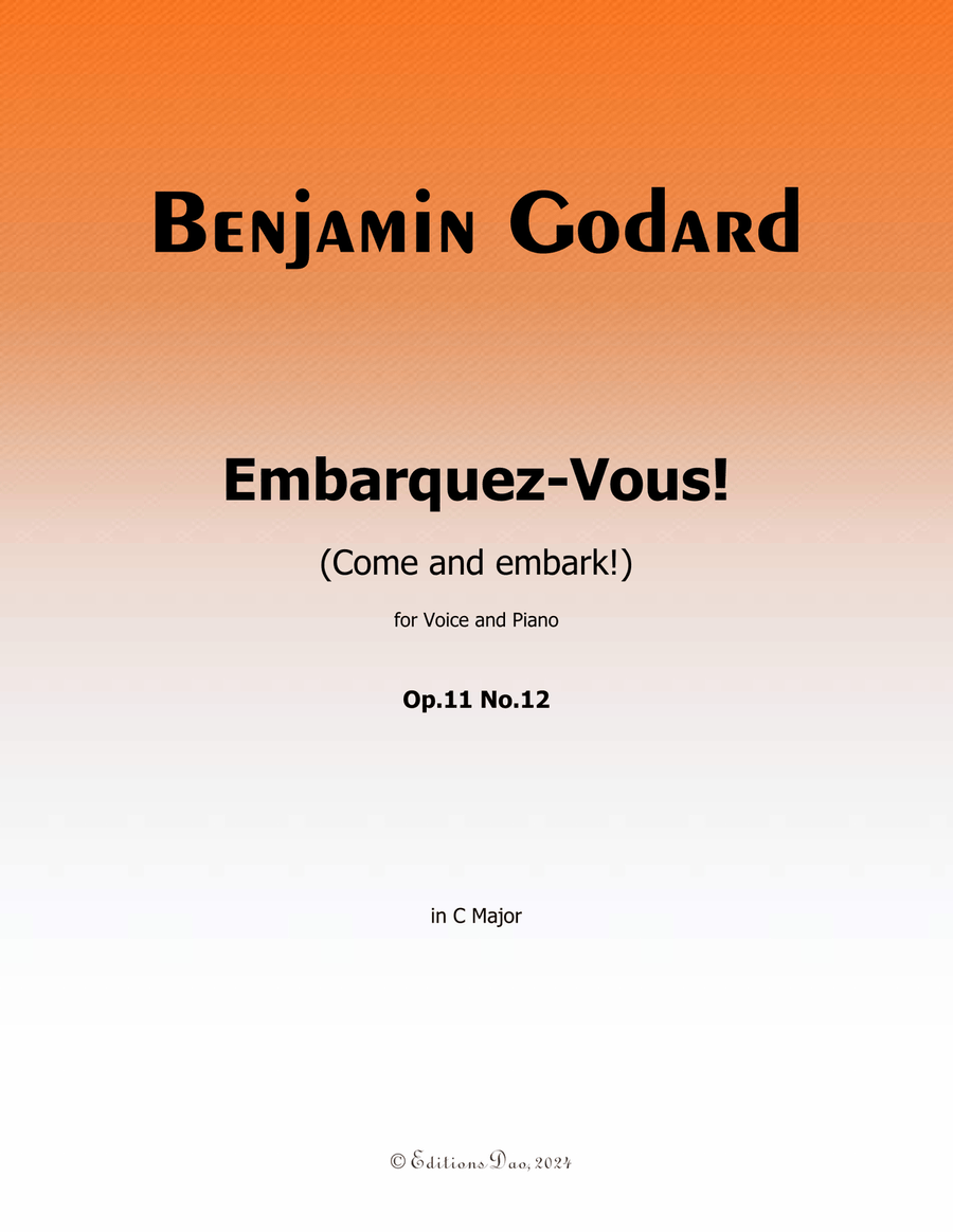 Embarquez-Vous, by Benjamin Godard, in C Major Piano, Vocal scores gallery preview page 1