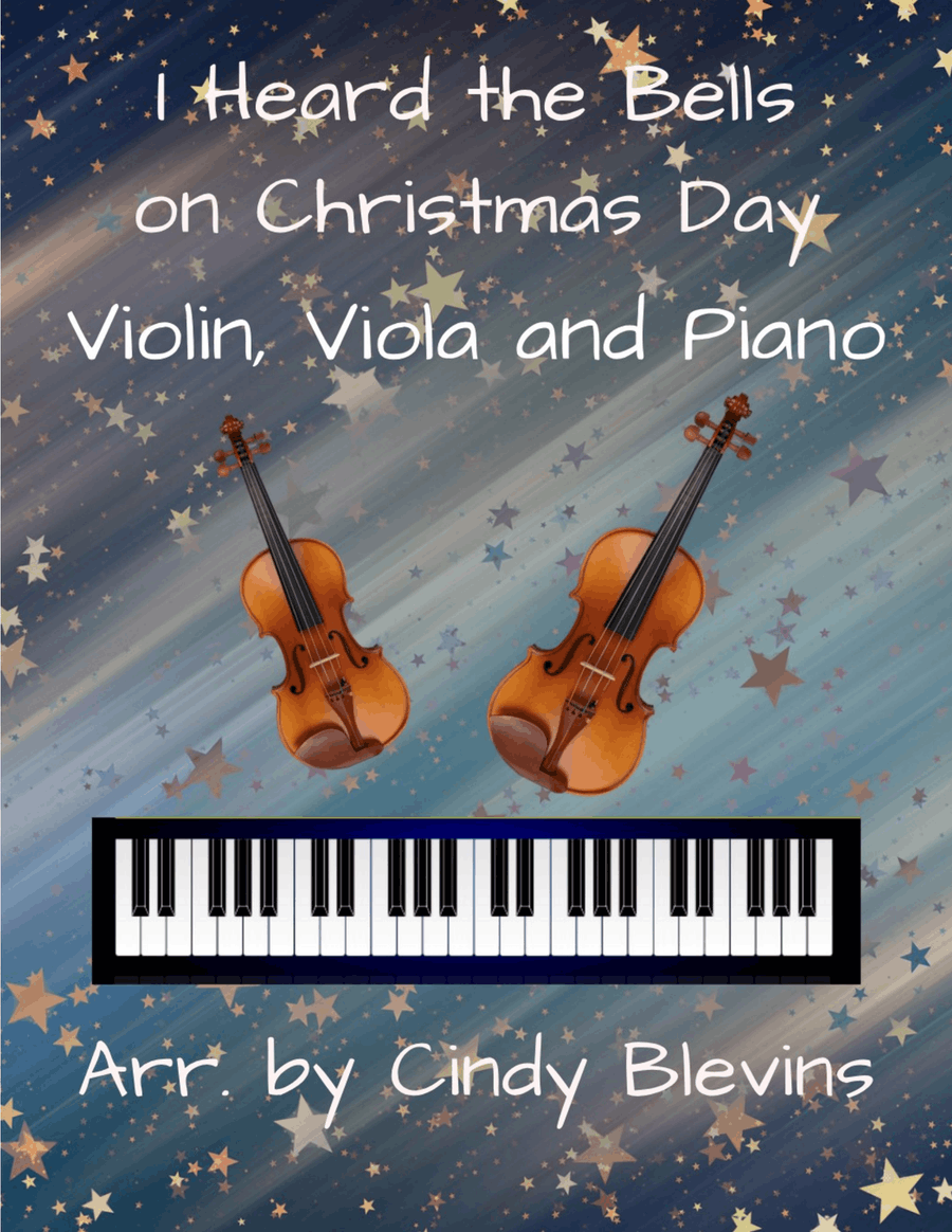 I Heard the Bells On Christmas Day, for Violin, Viola and Piano Violin scores gallery preview page 1