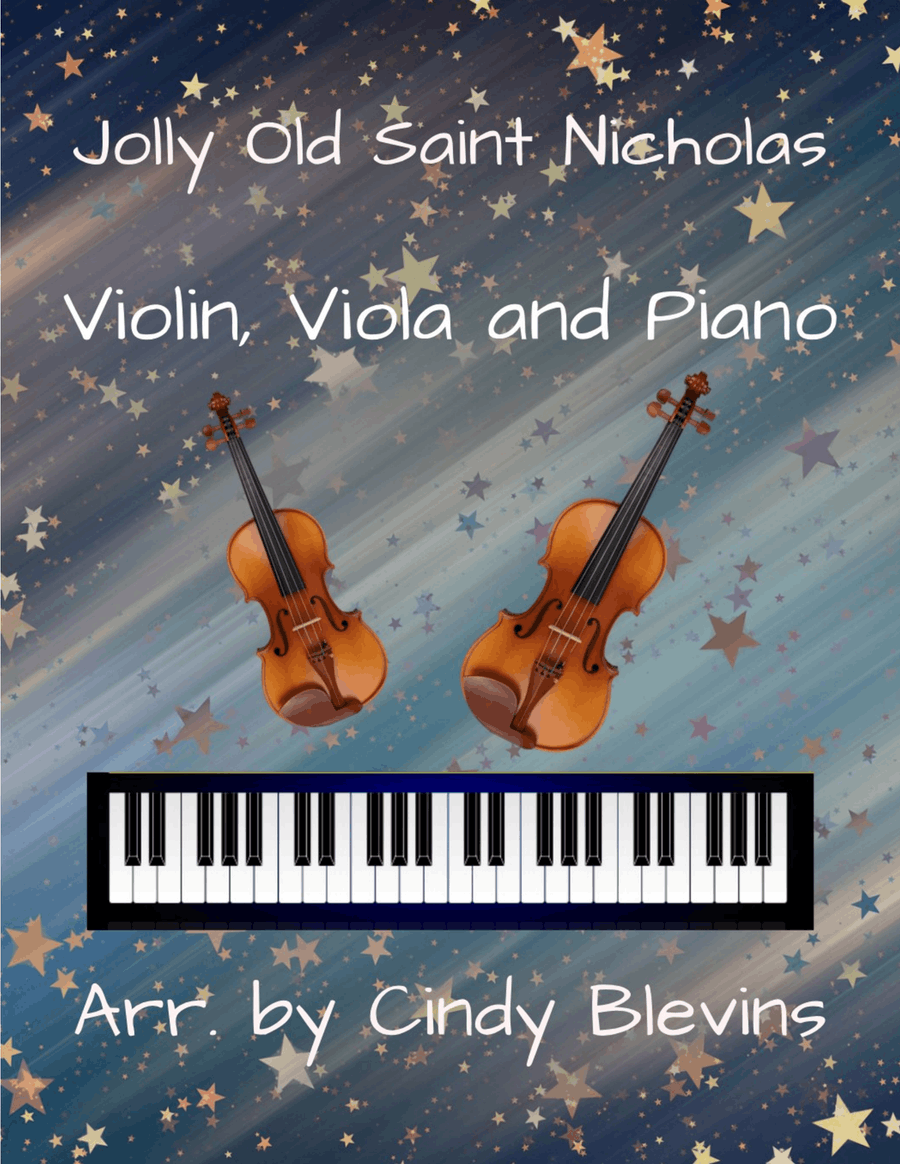 Jolly Old Saint Nicholas, for Violin, Viola and Piano Violin scores gallery preview page 1