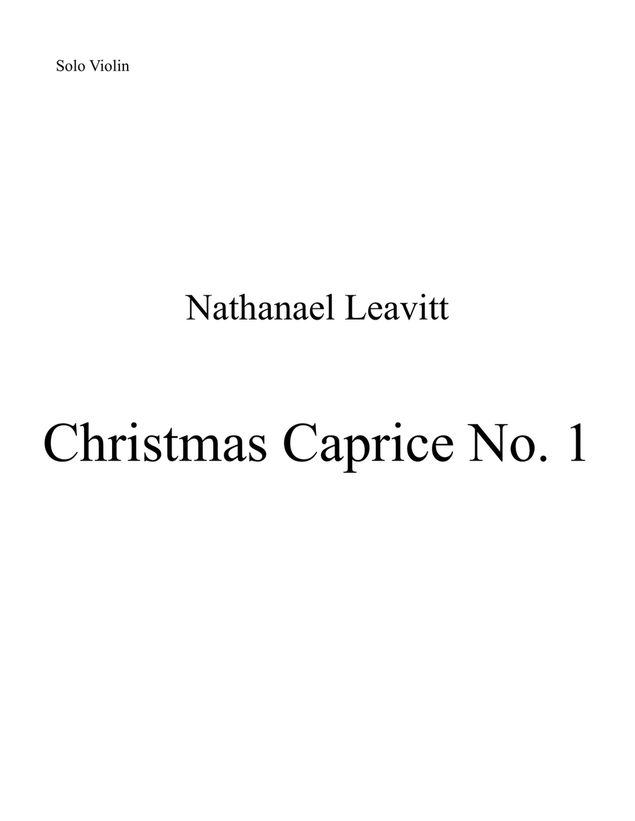 Christmas Caprice No. 1 Opus 1 Violin Solo scores gallery preview page 1
