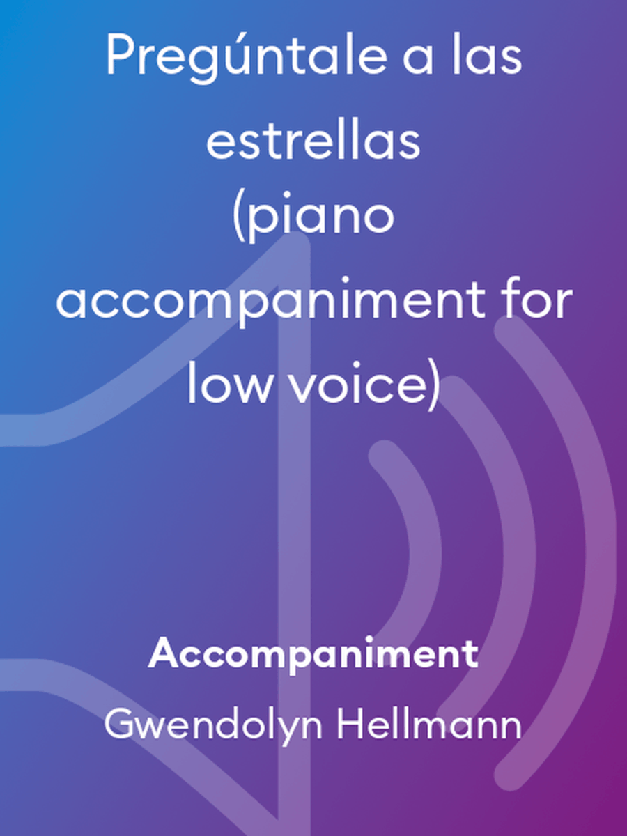 Pregúntale a las estrellas (piano accompaniment for low voice) Low Voice scores gallery preview page 1