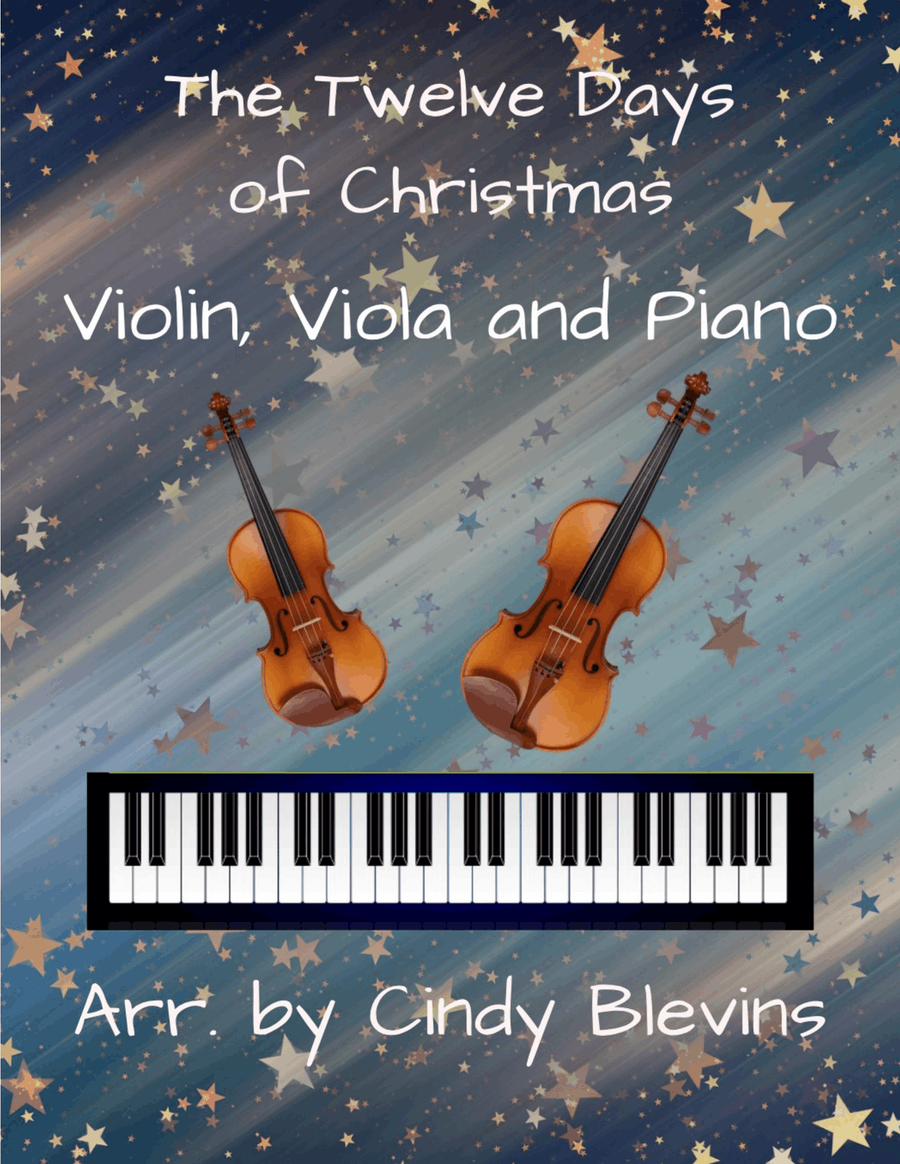 The Twelve Days of Christmas, for Violin, Viola and Piano Violin scores gallery preview page 1