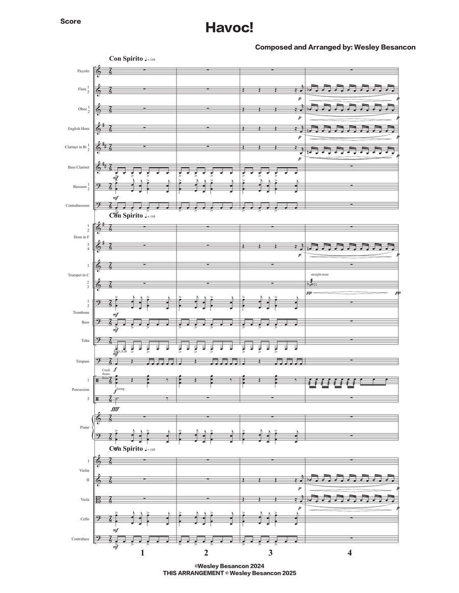 Havoc! Havoc! Full Orchestra scores gallery preview page 1