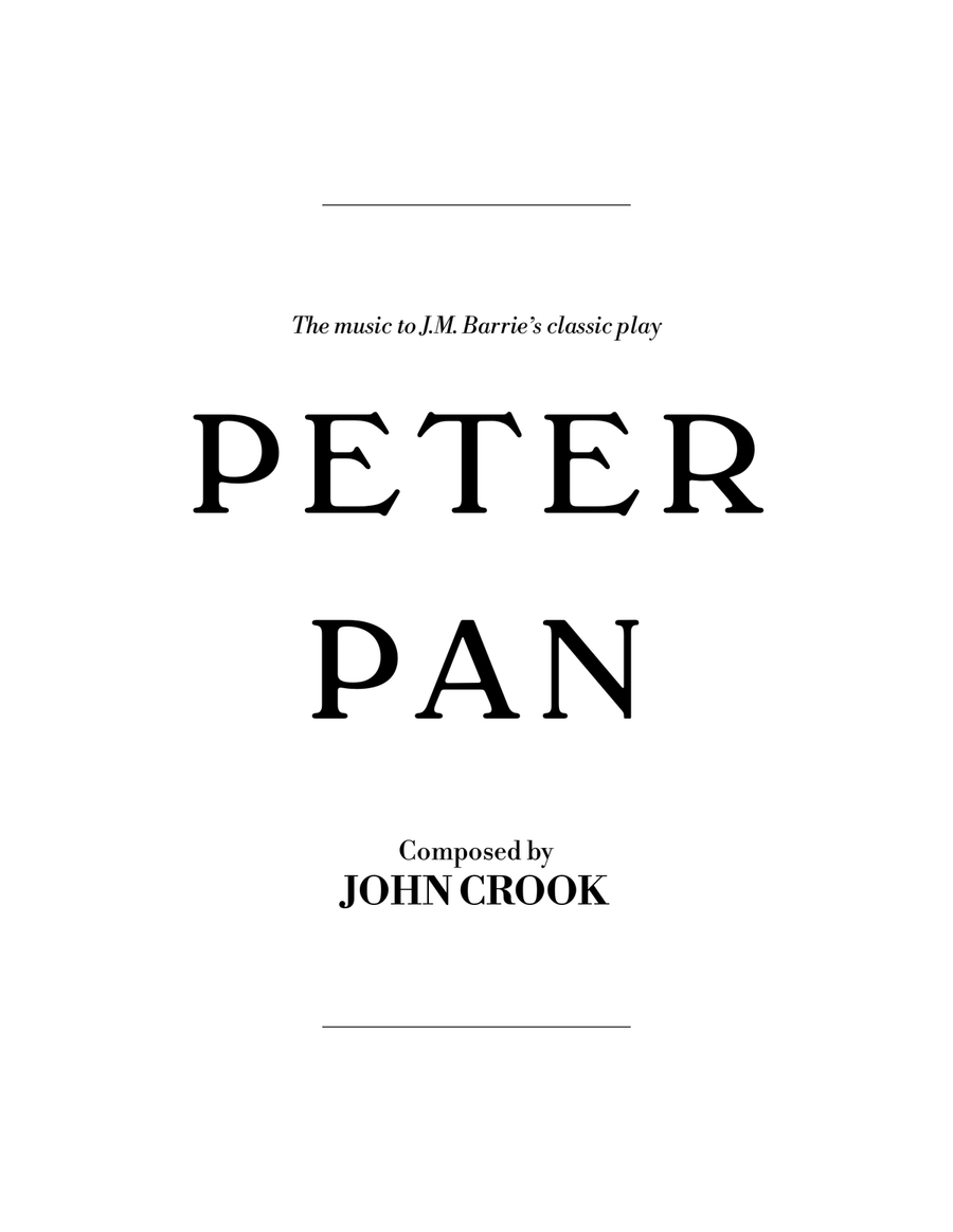 Score to Peter Pan (Annotated): The Original Incidental Music to J.M. Barrie’s Classic Play Piano Solo scores gallery preview page 1