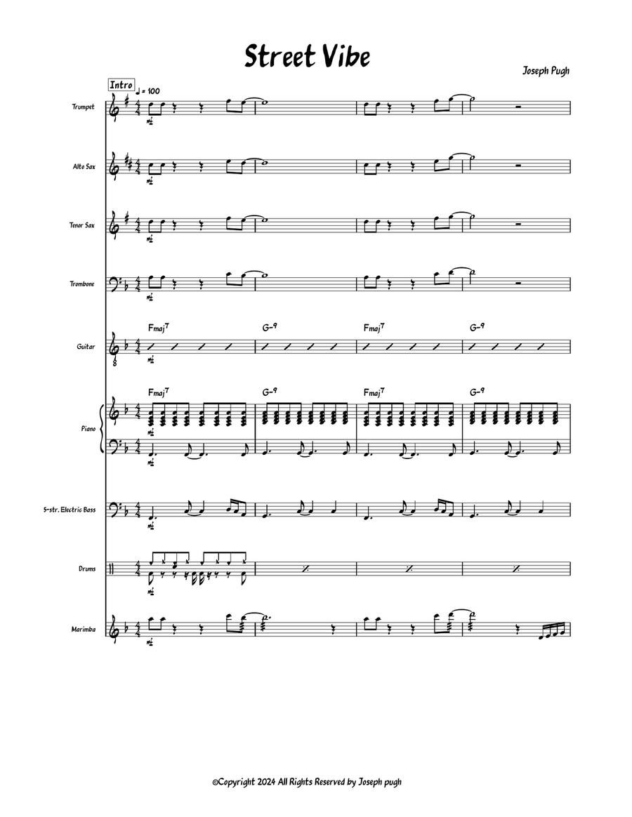 Street Vibe Street Vibe Jazz Ensemble scores gallery preview page 1