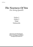 The Nearness Of You - String Quartet - Full Score
