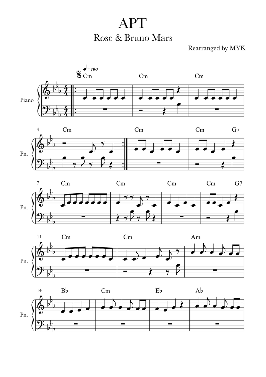 APT APT Piano, Vocal scores gallery preview page 1