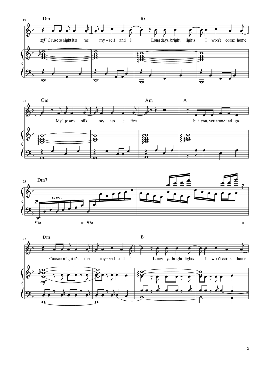 Now I Dont Need Your Love - Mjf Spotlight Session Piano, Vocal scores gallery preview page 2