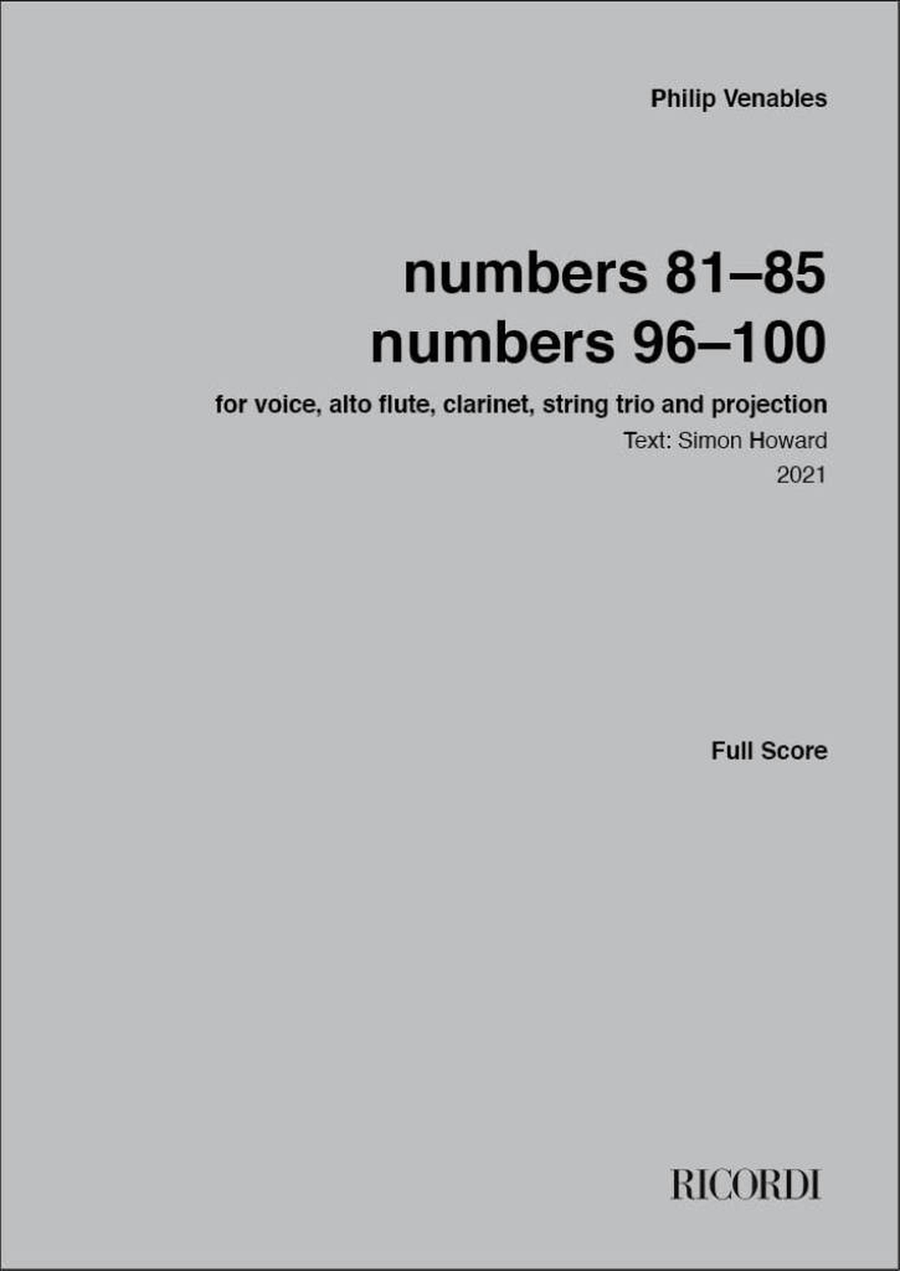 numbers 81-85, numbers 96-100 Flute scores gallery preview page 1