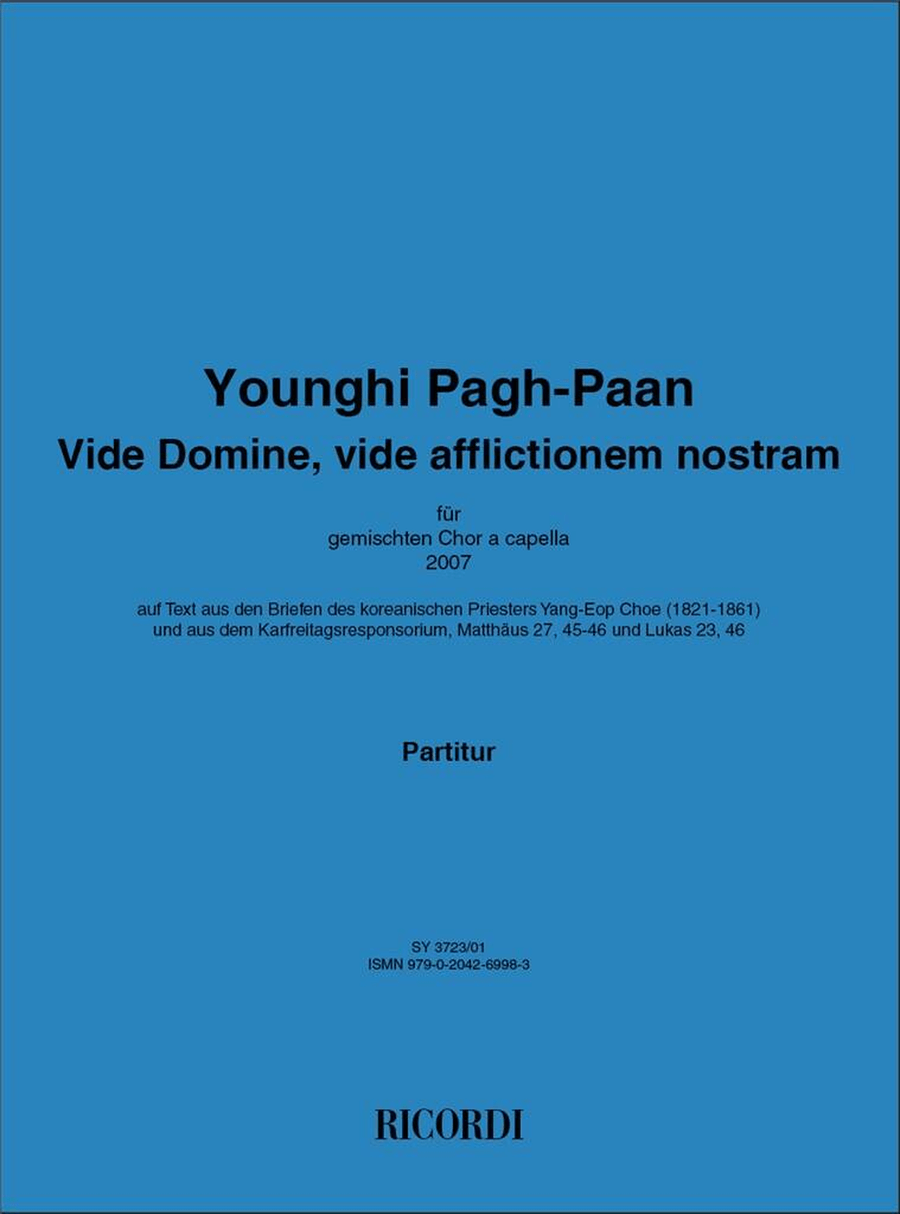 Vide Domine, vide afflictionem nostram A Cappella scores gallery preview page 1