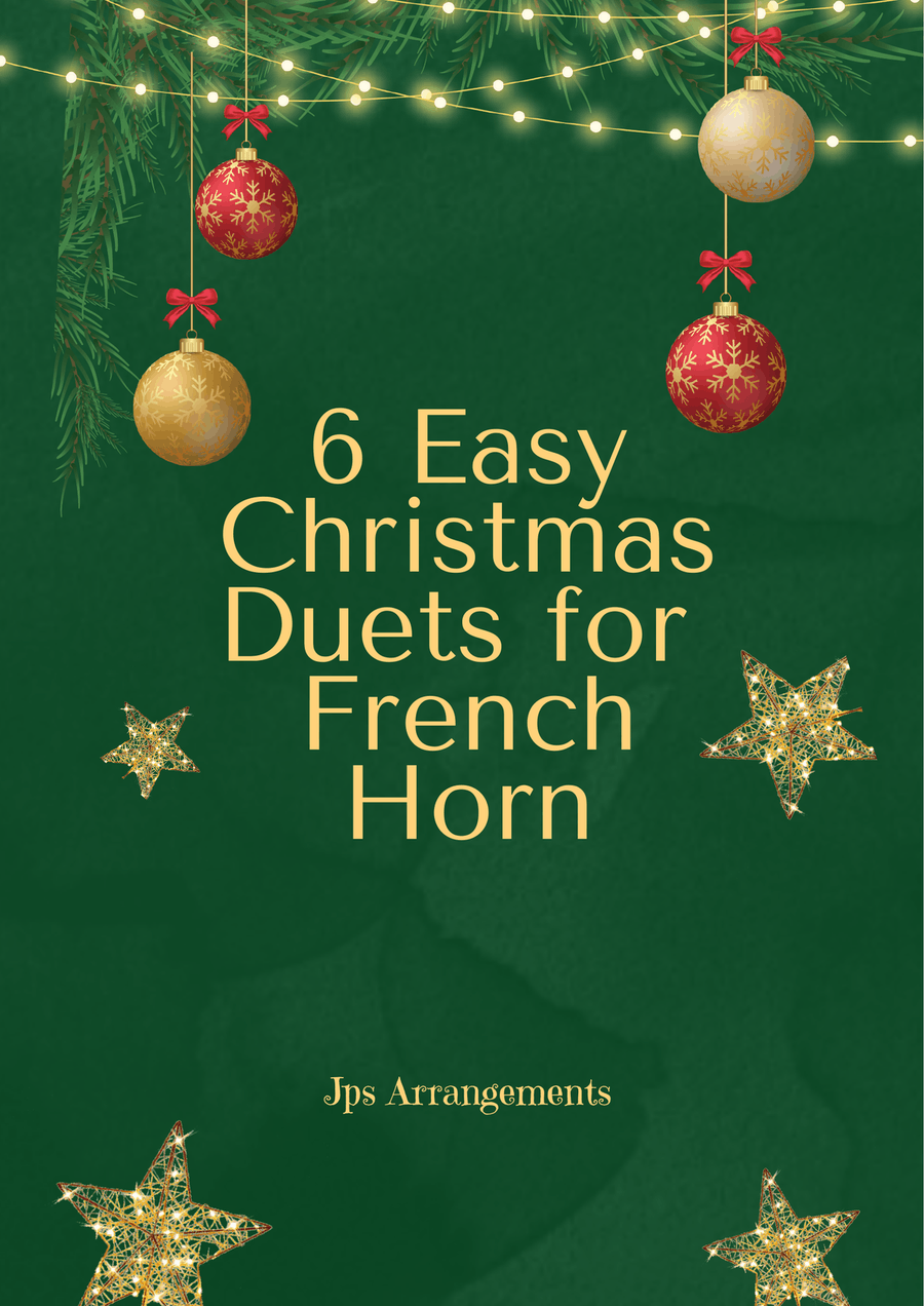 6 Easy Christmas Duets for French Horn Brass Duet scores gallery preview page 1