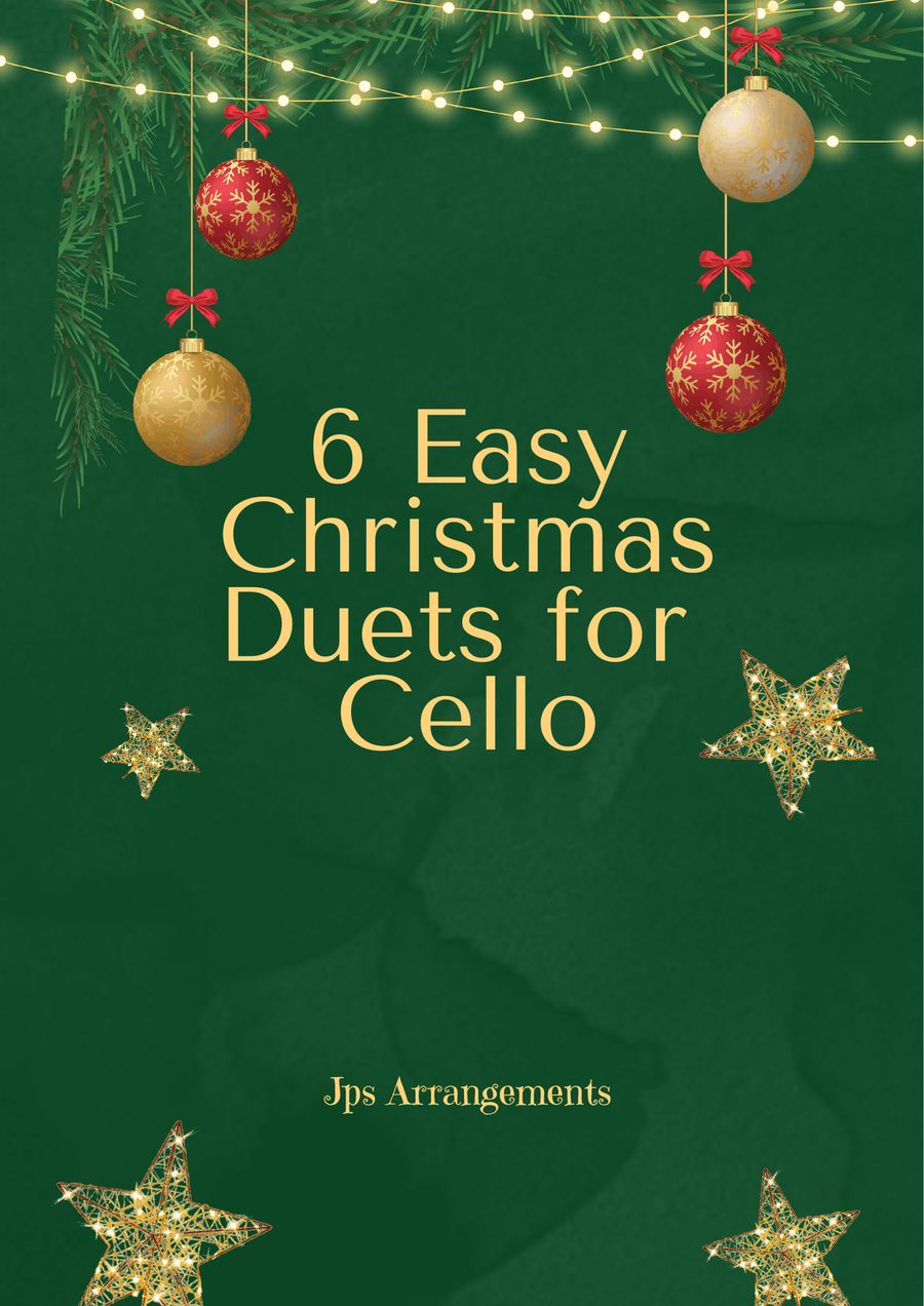 6 Easy Christmas Duets for Cello String Duet scores gallery preview page 1