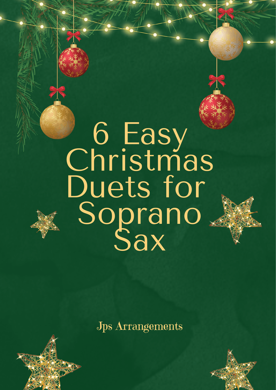 6 Easy Christmas Duets for Soprano sax Woodwind Duet scores gallery preview page 1