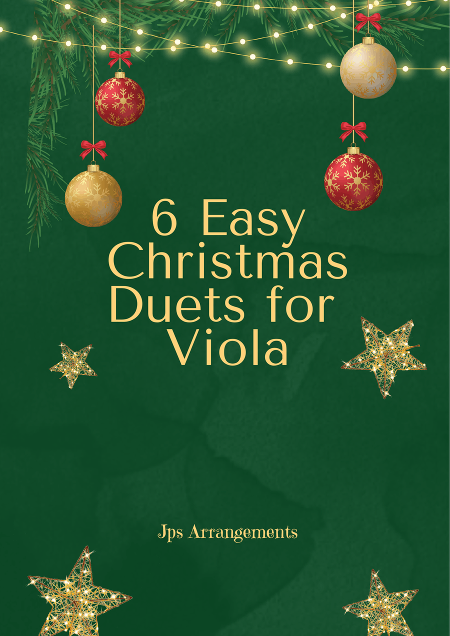 6 Easy Christmas Duets for viola String Duet scores gallery preview page 1