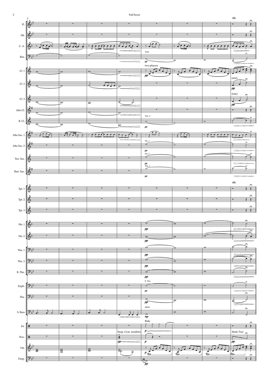 Somewhere Only We Know Concert Band scores gallery preview page 2