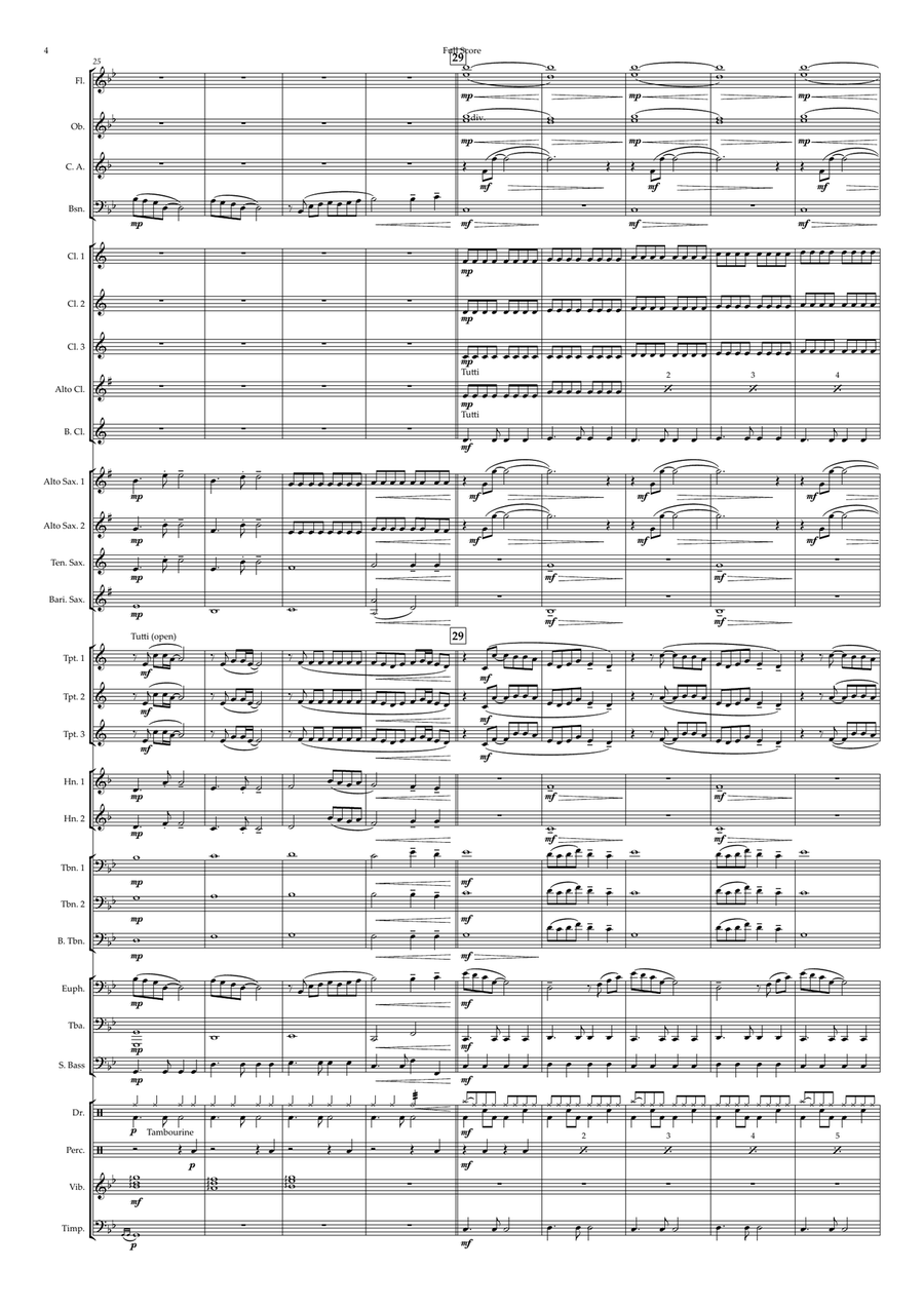 Somewhere Only We Know Concert Band scores gallery preview page 4