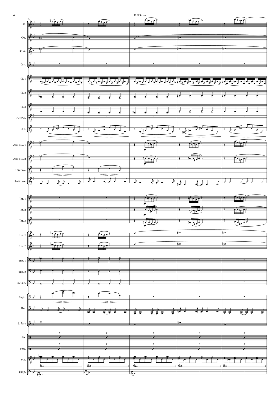 Somewhere Only We Know Concert Band scores gallery preview page 6