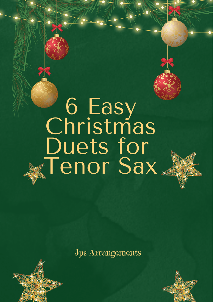 6 Easy Christmas Duets for Tenor sax Woodwind Duet scores gallery preview page 1