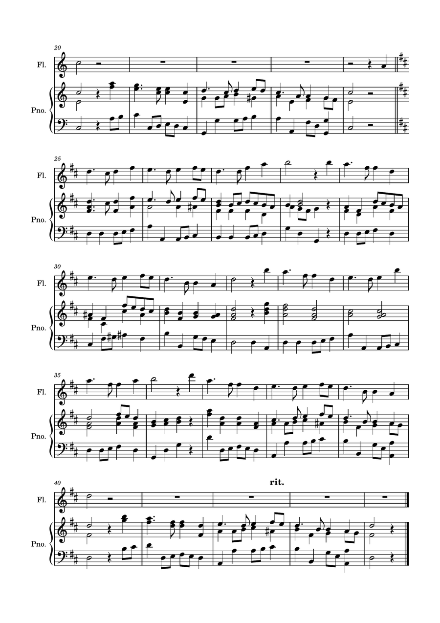 Auld Lang Syne - Flute with Piano accompaniment Flute Solo scores gallery preview page 3