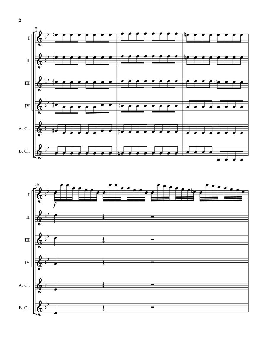 Allegro non molto from Winter Clarinet Quintet scores gallery preview page 3