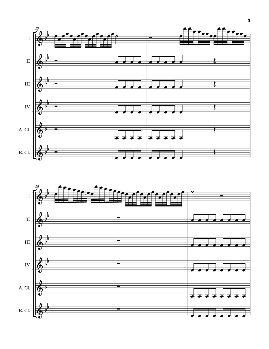 Allegro non molto from Winter Clarinet Quintet scores gallery preview page 4