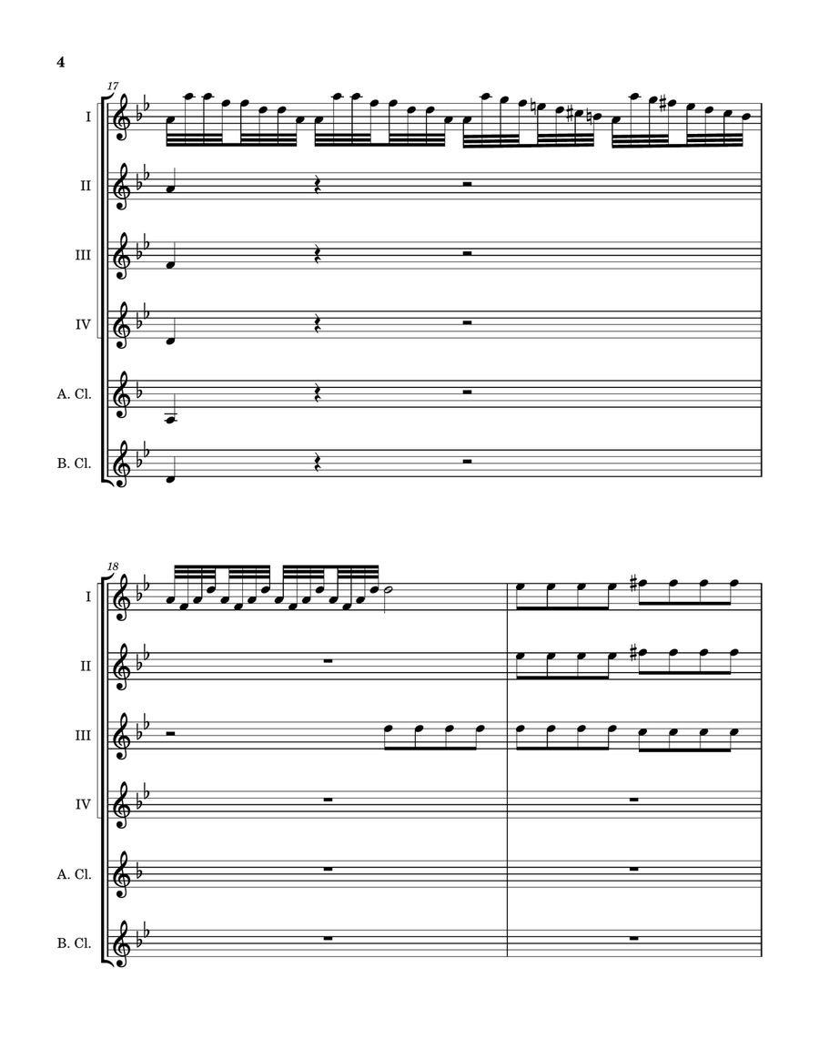 Allegro non molto from Winter Clarinet Quintet scores gallery preview page 5
