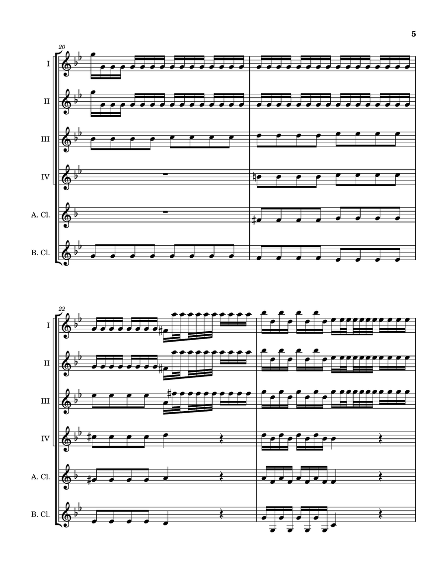 Allegro non molto from Winter Clarinet Quintet scores gallery preview page 6