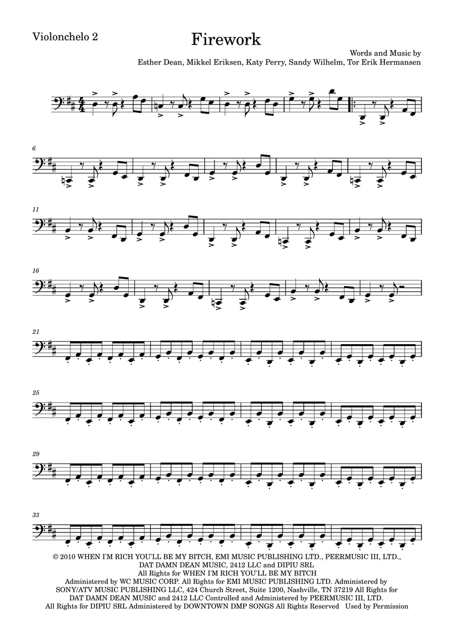 Firework Firework String Duet scores gallery preview page 4
