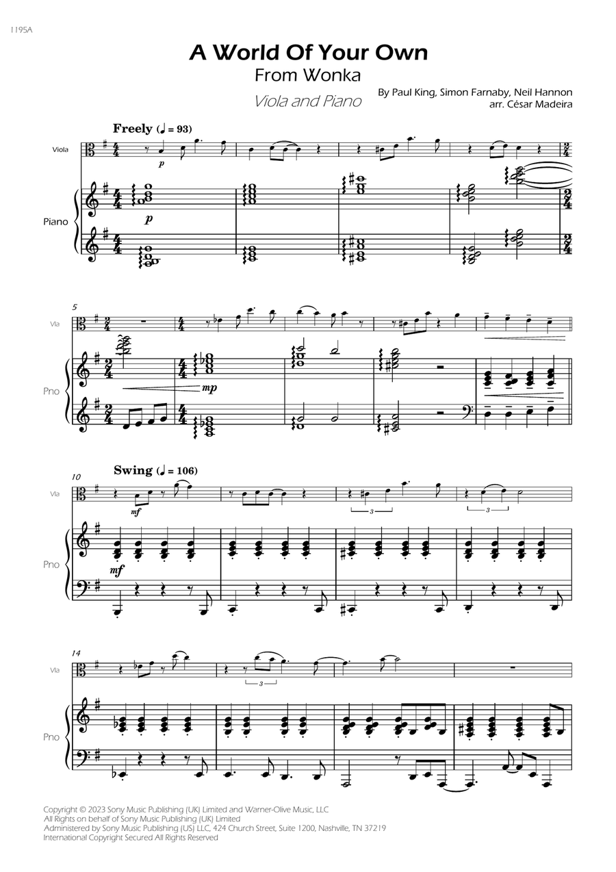 A World Of Your Own A World Of Your Own Viola scores gallery preview page 3
