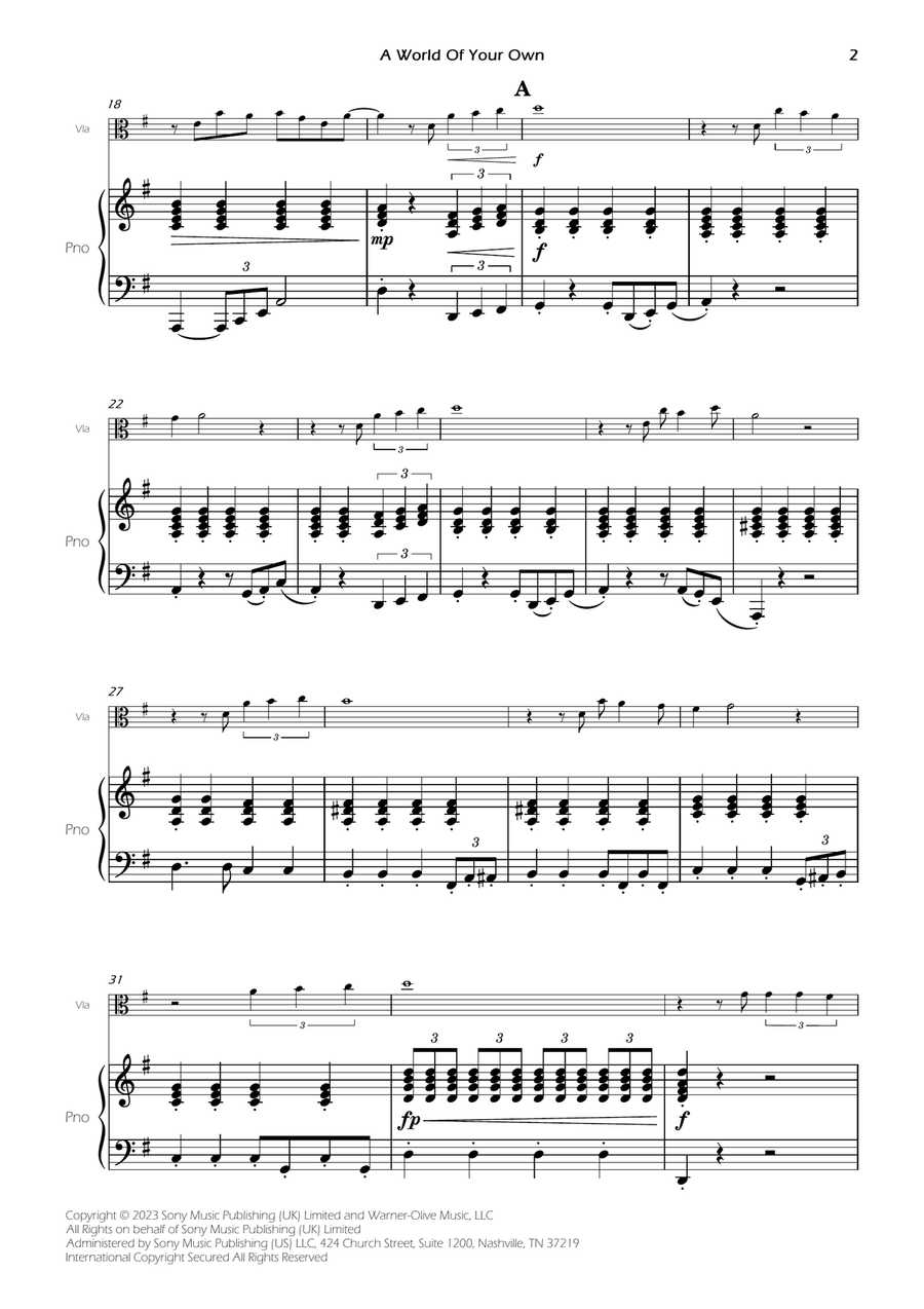 A World Of Your Own A World Of Your Own Viola scores gallery preview page 4