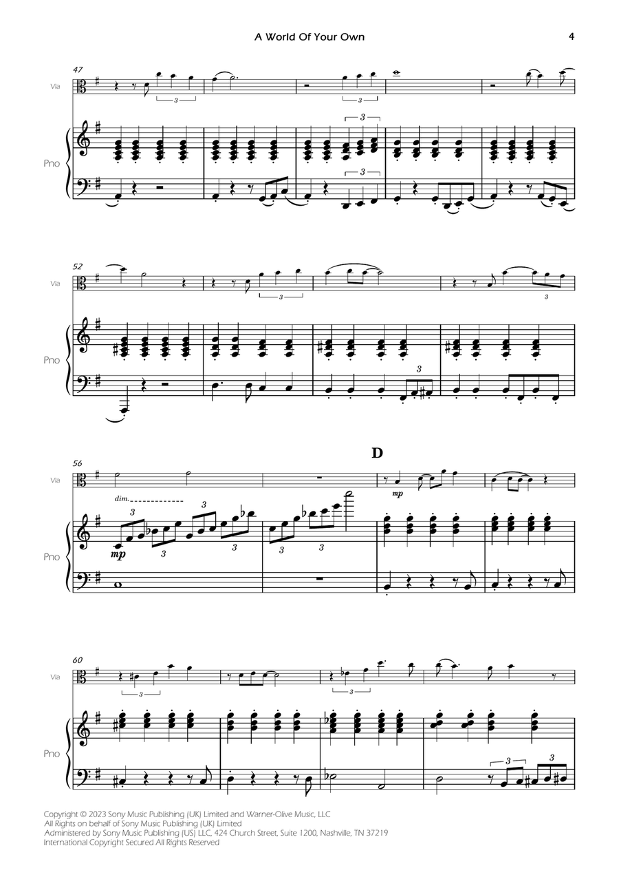A World Of Your Own A World Of Your Own Viola scores gallery preview page 6