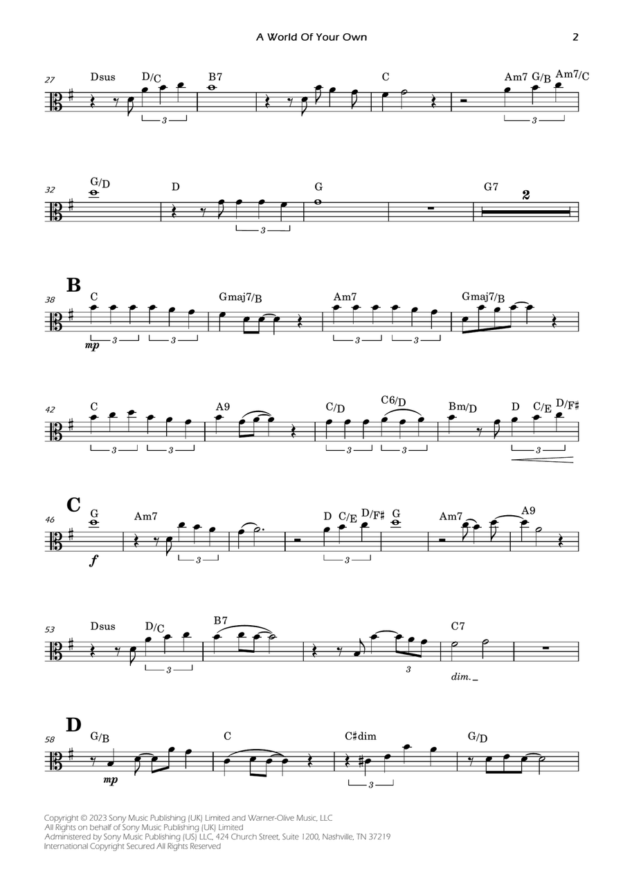 A World Of Your Own A World Of Your Own Viola Solo scores gallery preview page 2