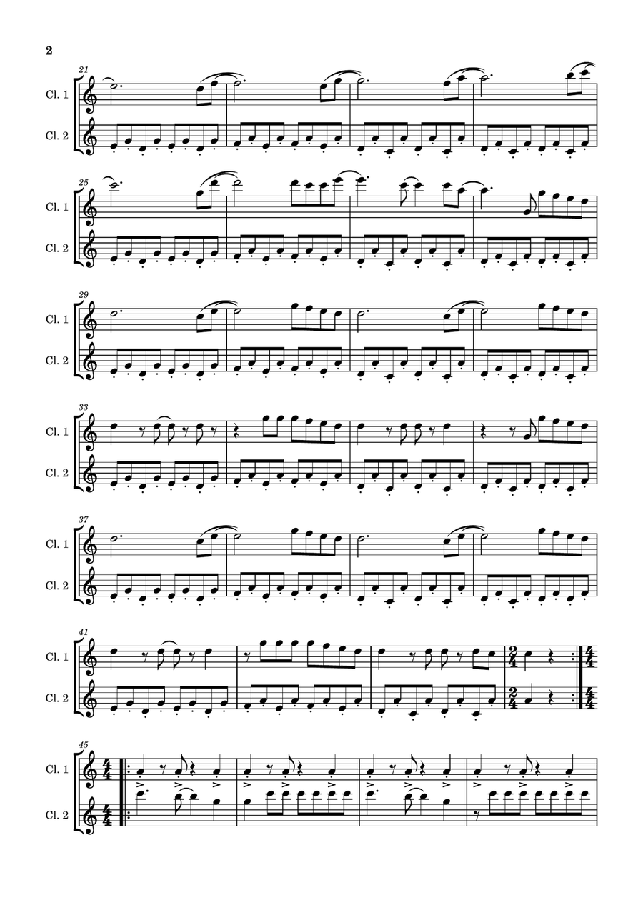 Firework Firework Clarinet Duet scores gallery preview page 2