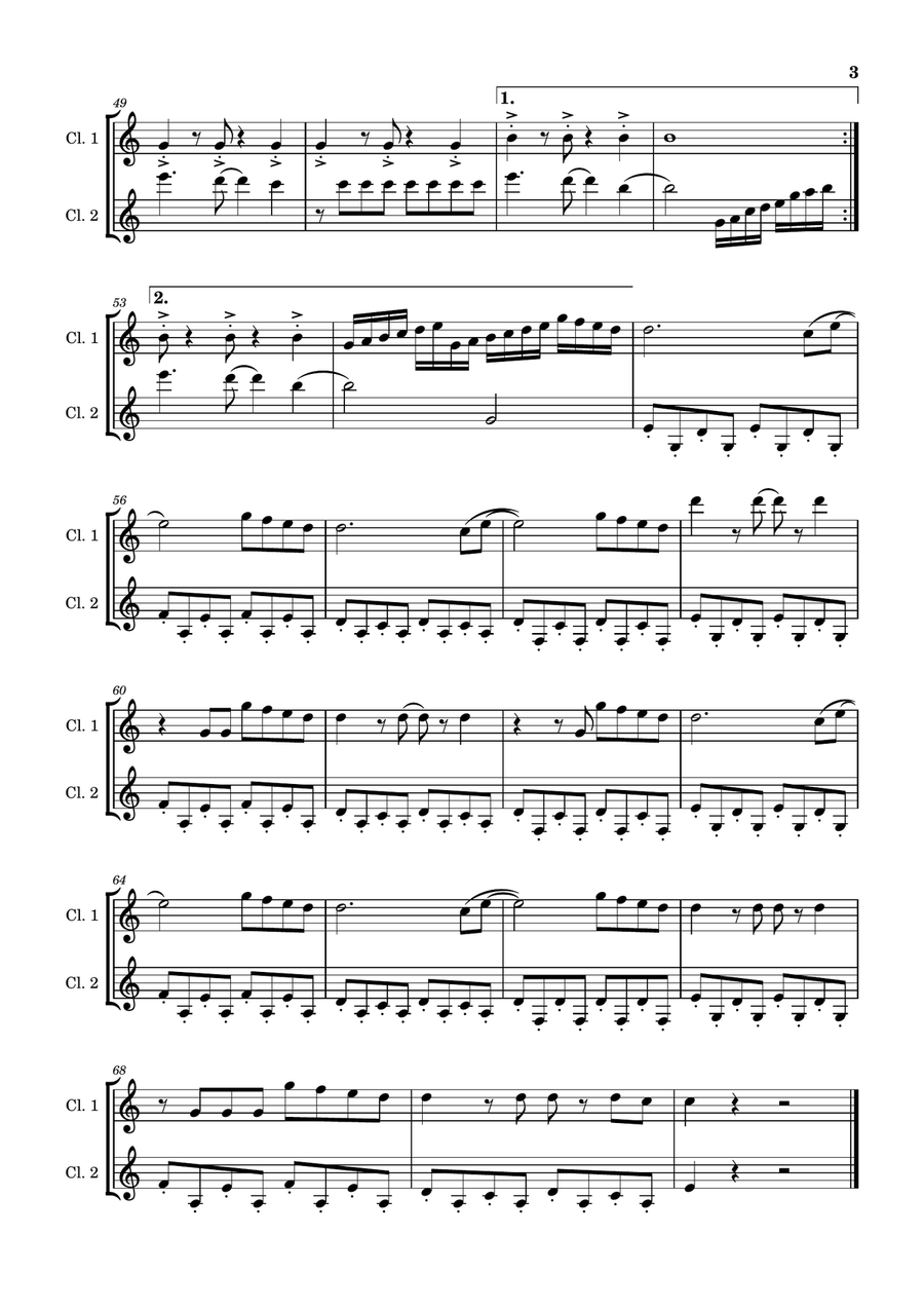 Firework Firework Clarinet Duet scores gallery preview page 3