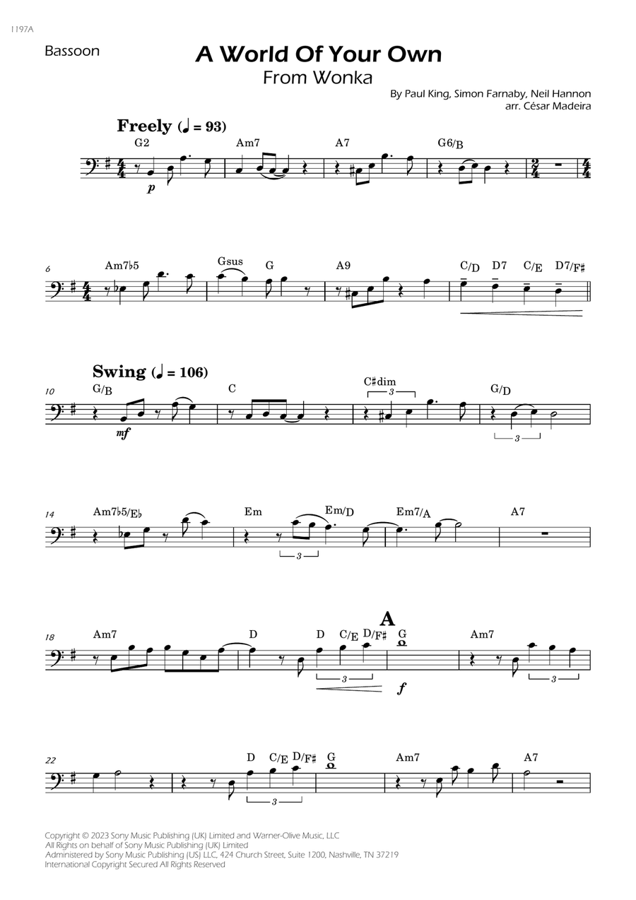 A World Of Your Own A World Of Your Own Bassoon Solo scores gallery preview page 1