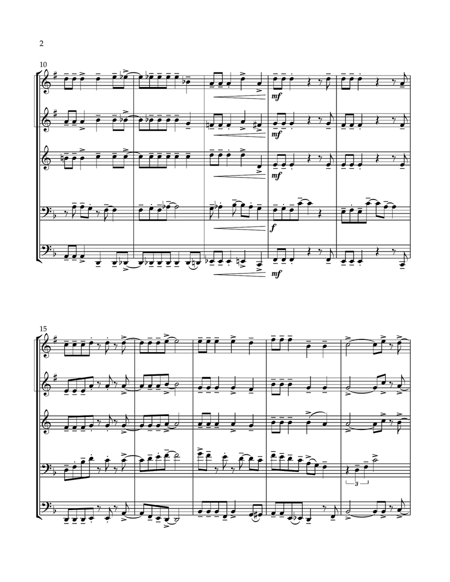 Dancing Through Life Dancing Through Life Brass Quintet scores gallery preview page 2