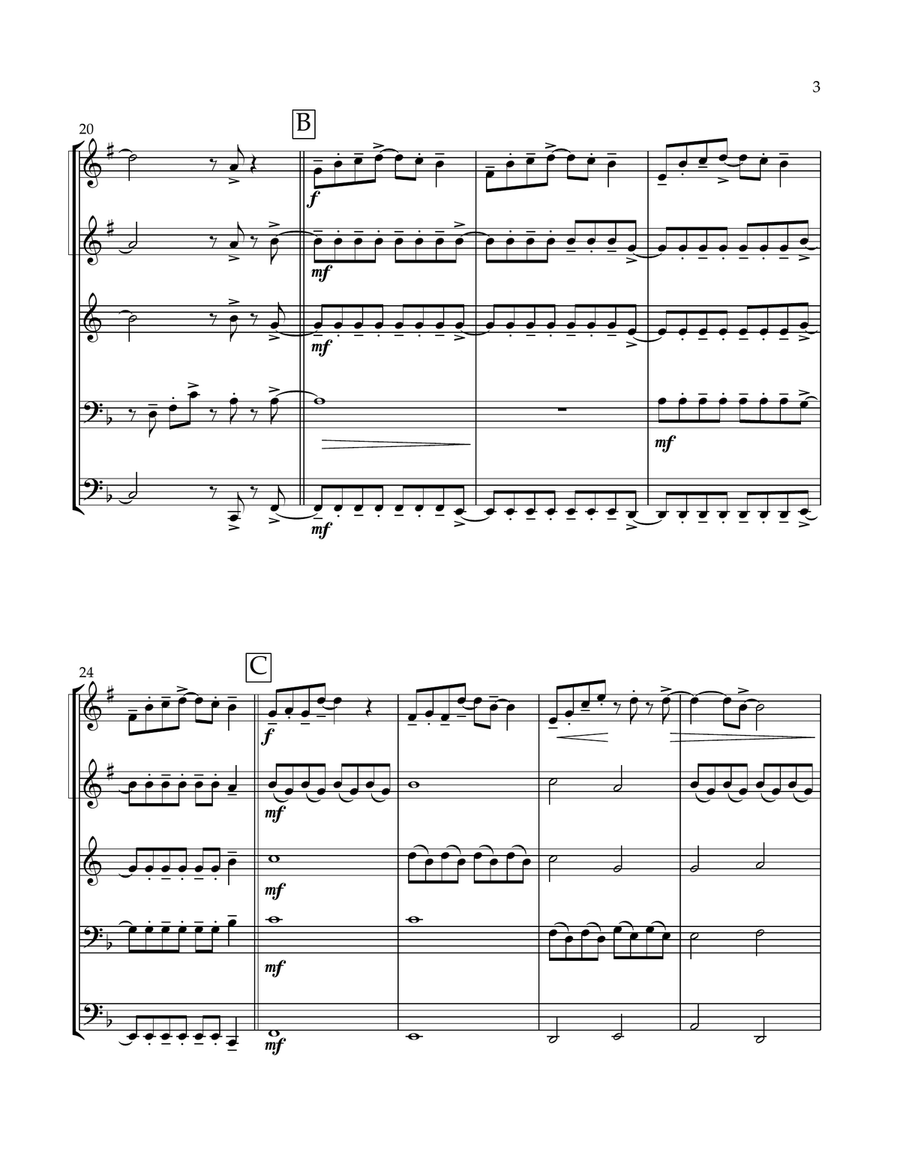 Dancing Through Life Dancing Through Life Brass Quintet scores gallery preview page 3