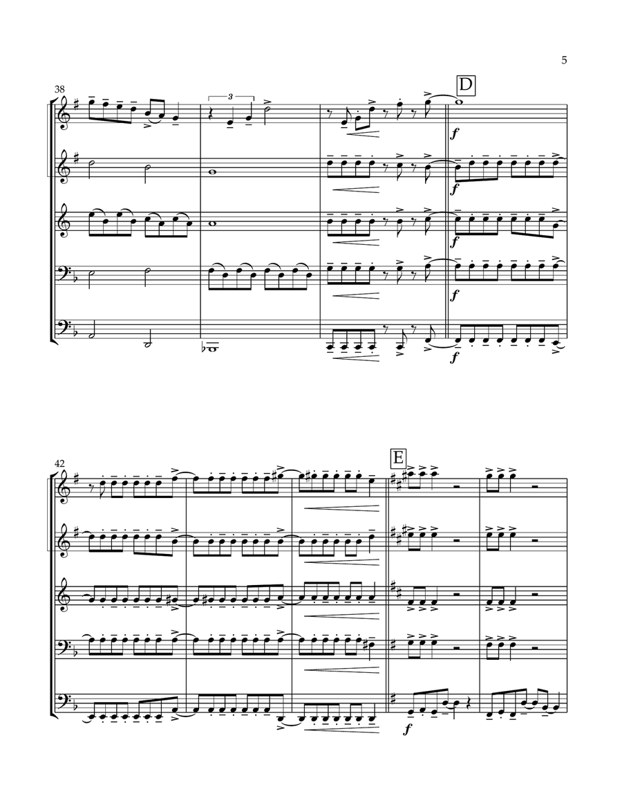 Dancing Through Life Dancing Through Life Brass Quintet scores gallery preview page 5