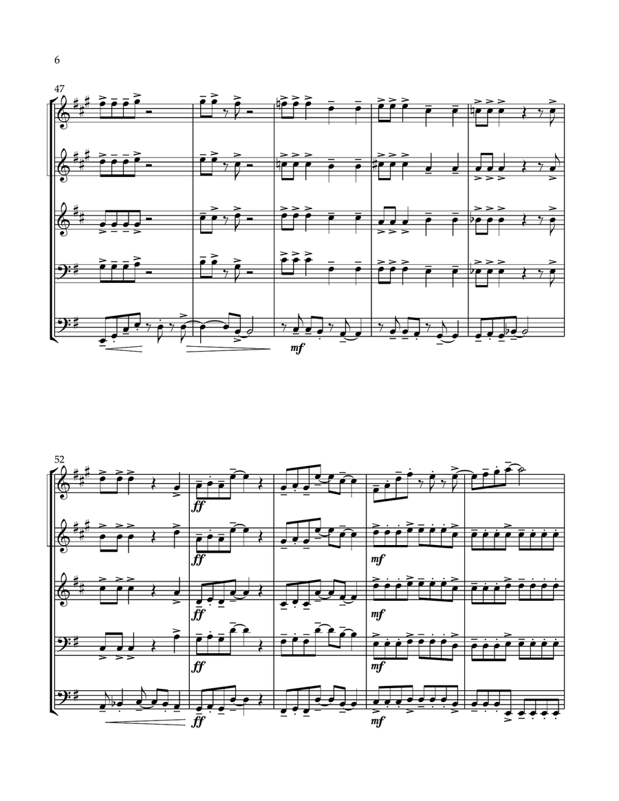 Dancing Through Life Dancing Through Life Brass Quintet scores gallery preview page 6