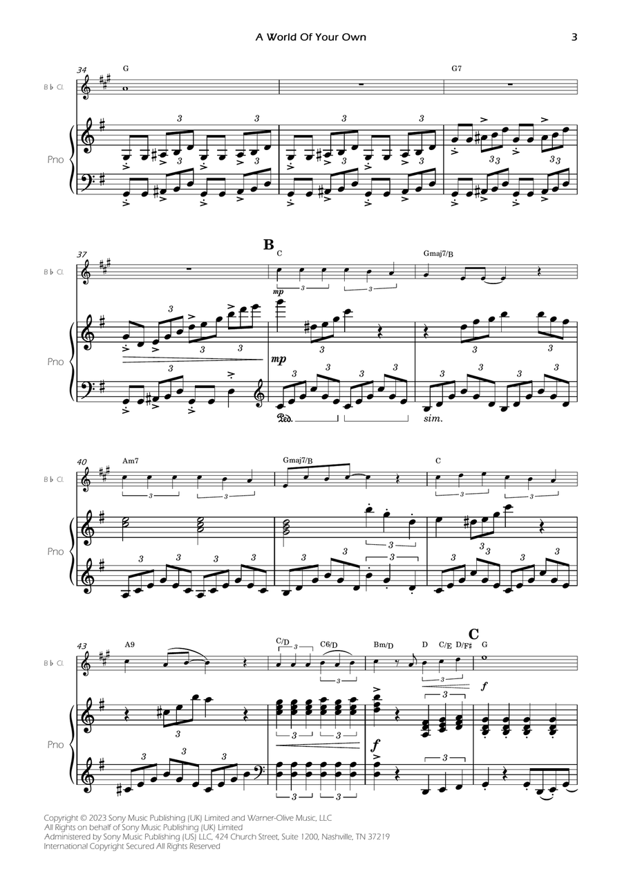 A World Of Your Own A World Of Your Own B-Flat Clarinet scores gallery preview page 5